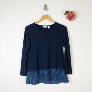 SUSAN GRAVER LK Tunic Printed Hem